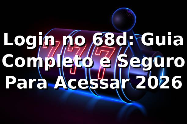 Login no 68d: Guia Completo e Seguro Para Acessar 2026 🔑 1 Login no 68d: Guia Completo e Seguro Para Acessar 2026 🔑